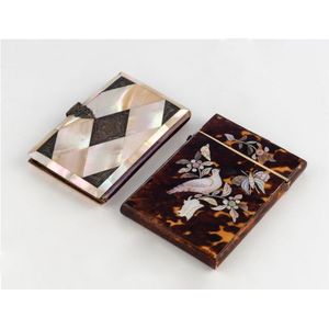 Two Victorian card cases, tortoiseshell, mother of pearl and…
