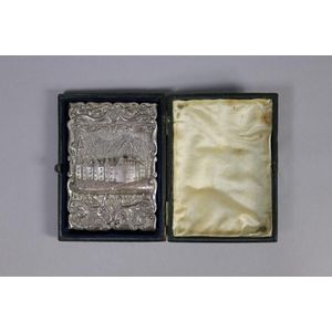 Antique Victorian hallmarked sterling silver castle top card…