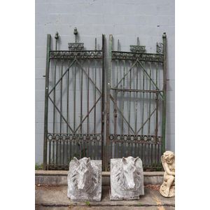 Pair of most impressive antique French cast iron entrance gates,&hellip;
