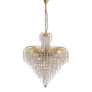 Swarovski waterfall chandelier; cascading crystals on metal…