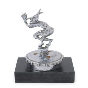 A French Art Deco chrome plated car mascot in the form a devil,…