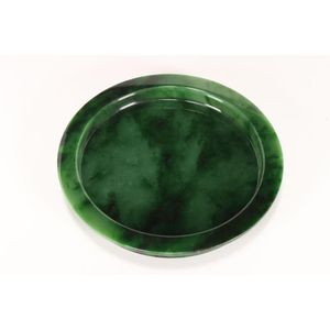 Russian Siberian jade dish, of shallow circular form with a…