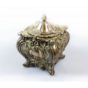 Rococo style Victorian tea caddy having floral and scrolled…