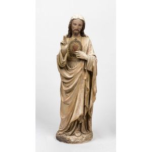 A composite stone statue of Jesus, 106 cm high