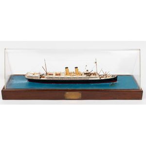 A vintage travel agent's model of the 'R.M.S. Orsova', probably…