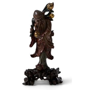 A Chinese Fuzhou Bodiless lacquer figure of Shou Lao, Qing&hellip;