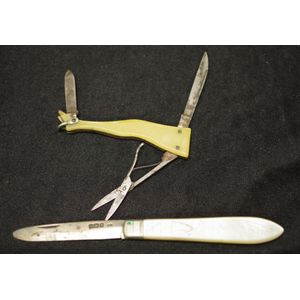 Two vintage vintage pocket knives comprising one sterling…
