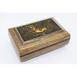 Persian cigar box, finely decorated inside and out with hand…