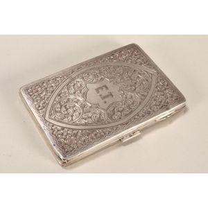 Victorian Sterling Silver Cigarette Case with Monogram - Smoking ...