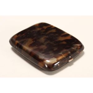9ct gold and tortoiseshell cigarette case, late 19th/ early…