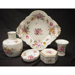 Five Royal Crown Derby 'Derby Posies' pieces including: posy…