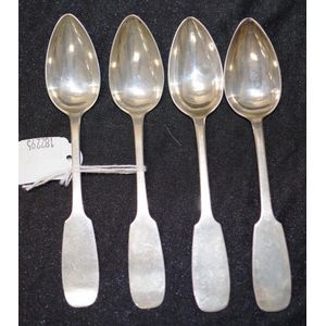 Set of 4 Vintage German 800 Silver Dessert Spoons - Flatware/Cutlery ...