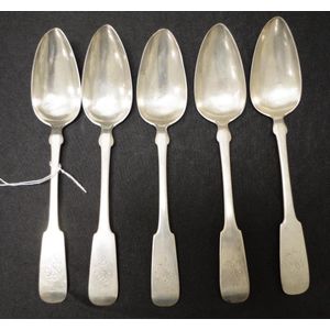 Estate 12 Silver Ice Cream Spoons, Set of 12 Victorian Spoons,  Hungarian/austrian Diana Head Hallmark, 800 Silver 