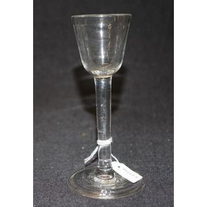 Antique Georgian plain stem cordial or wine glass - Ruby Lane