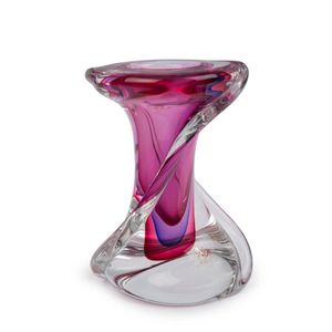 Seguso sommerso Murano glass vase by Michele Onesto, incised…