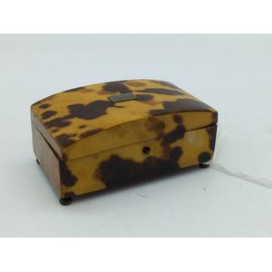 Victorian tortoise shell trinket box, pretty lidded box with…