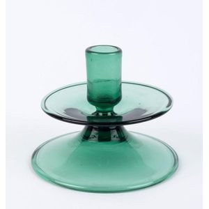 Seguso (attributed) green Murano glass candle holder, 10 cm…