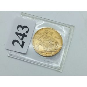 Solid gold full sovereign, 1904 Melbourne mint mark, Edward VII…
