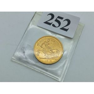 Solid gold half sovereign, 1912 Sydney mint, Edward VII and St.…