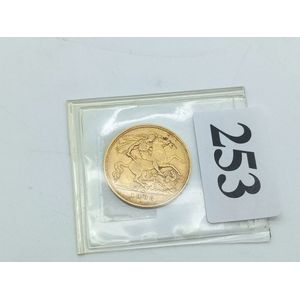 Solid gold half sovereign, 1908 Melbourne mint, Edward VII and…