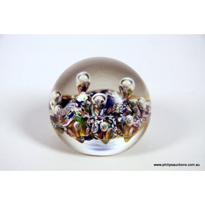 A fine signed Paul Ysart 'Harlequin' Scottish paperweight, from…