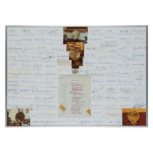 Australian test Cricketers: display with 100 signed cards, used…