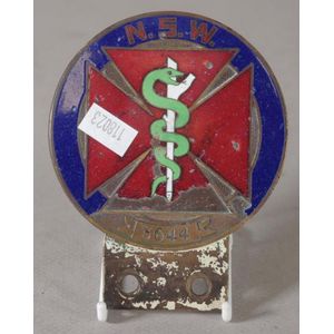 Vintage Caduceus insignia car badge NSW Caduceus bumper badge,…