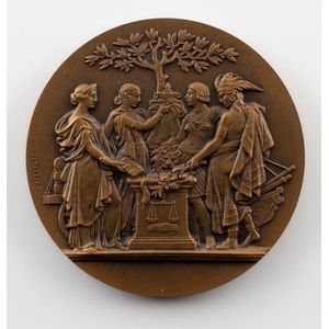 1904 St. Louis World's Fair Medal by DePaulis 'America Welcomes…