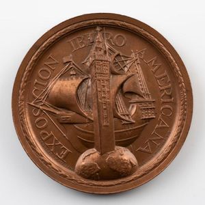 Five medals Exposicion Ibero Americana, Sevilla, 1929, a bronze…