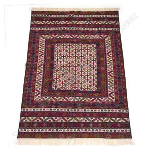 Beljik Wool Sumak Rug with Cruciform Motifs - Rugs & Carpets - Textiles ...