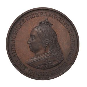 Medallion: Uninscribed Bronze (76 mm) Queen Victoria veiled…