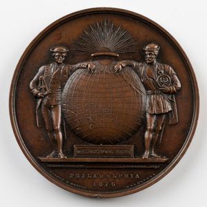 69 mm.Medal minted for the Victorian Intercolonial Exhibition…