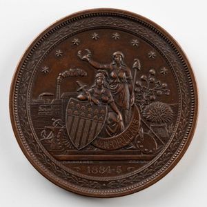 U.S.A.: bronze award medal by P.L.Krider in Philadelphia, 73 mm.…