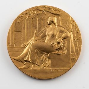 Two medals Exposition Nationale De Limoges, 1922, a gilt bronze…