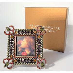 A Jay Strongwater miniature Bejeweled photo frame, 2015, with…