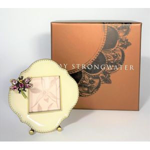A Jay Strongwater New York miniature enamel photo frame with…