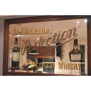 Mccallums Scotch Whisky bar mirror, Forrest & Son, 81 x 51 cm