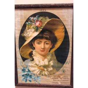 Tasmanian 1884 calendar, Nichols Brothers Richmond & Campania