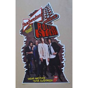 A Rolling Stones Voodoo Lounge Budweiser tin advertising sign…