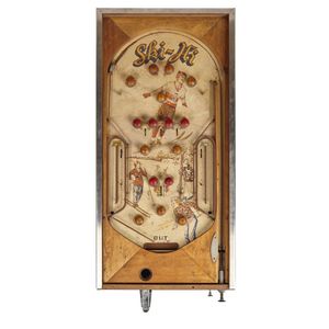 A vintage 1930s period 'Ski Hi' pinball machine with parts from…