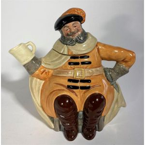 A Royal Doulton Long Falstaff character teapot D6854, 17 cm.