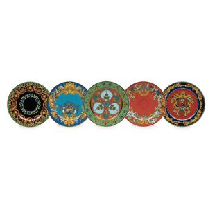 A cased set of dinner plates by Versace for Rosenthal,…