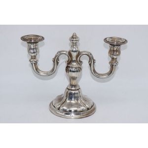 835 silver Candellabra, Continental silver candle holder with…