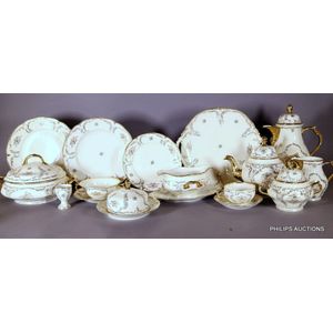 A 121 piece Rosenthal gold and cream dinner service, the '…