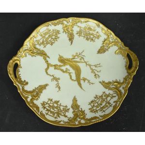 A Rosenthal platter with gilt bird & scroll pattern…