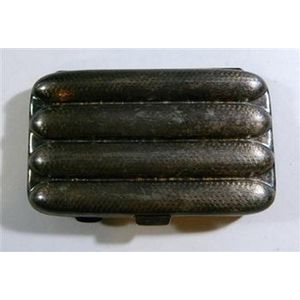 An English gilt-lined silver-plate cigar case, c.1909 J.…