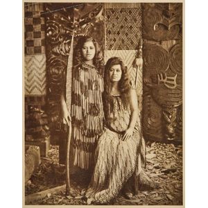 Te Hongi: Maori Women Greeting in 1930s Photograph - Photographs