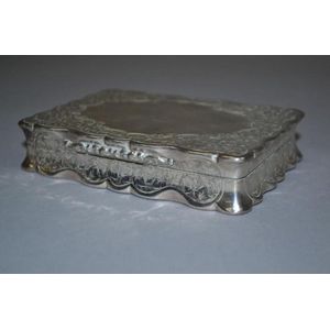 Sterling silver table snuff box Victorian c.1898 George Unite,…