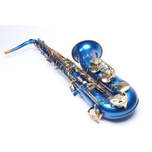Cased L.A Tenor Saxophone with an 'Electric Blue' body and…