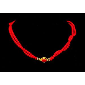 Mid-20th Century Triple-Strand Red Coral Necklace